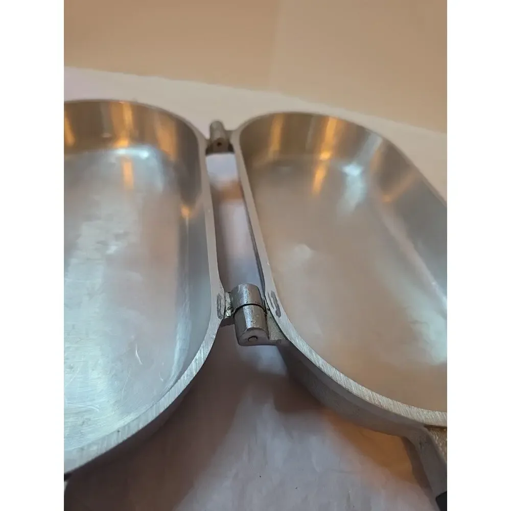 Guardian Service Ware Double Side Fish Omelet Hinged Fry Flip Pan Skillet USA EX